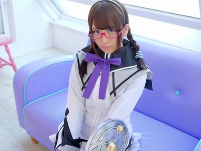 4Kで送る超美麗コスプレ！まどマギ・ほ〇らコスの眼鏡っ子とイチャイチャパコ